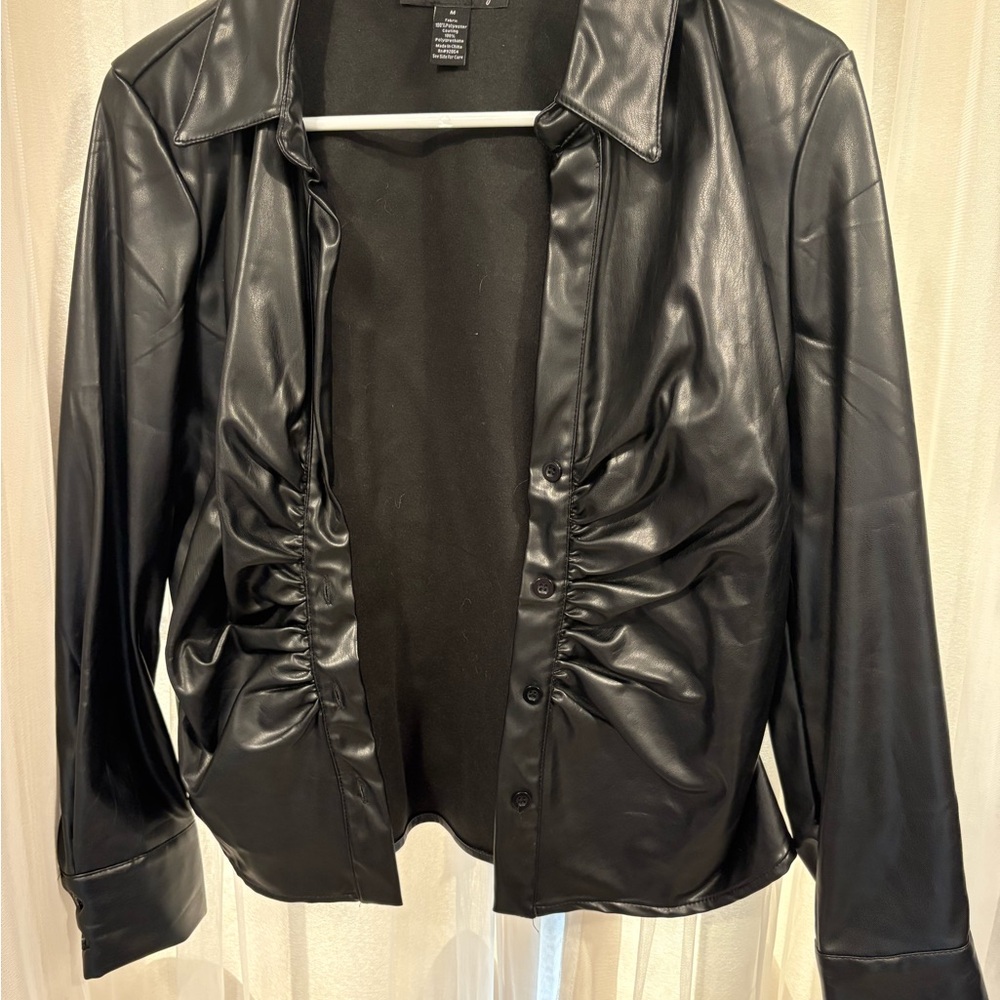 Black Faux Leather Jacket